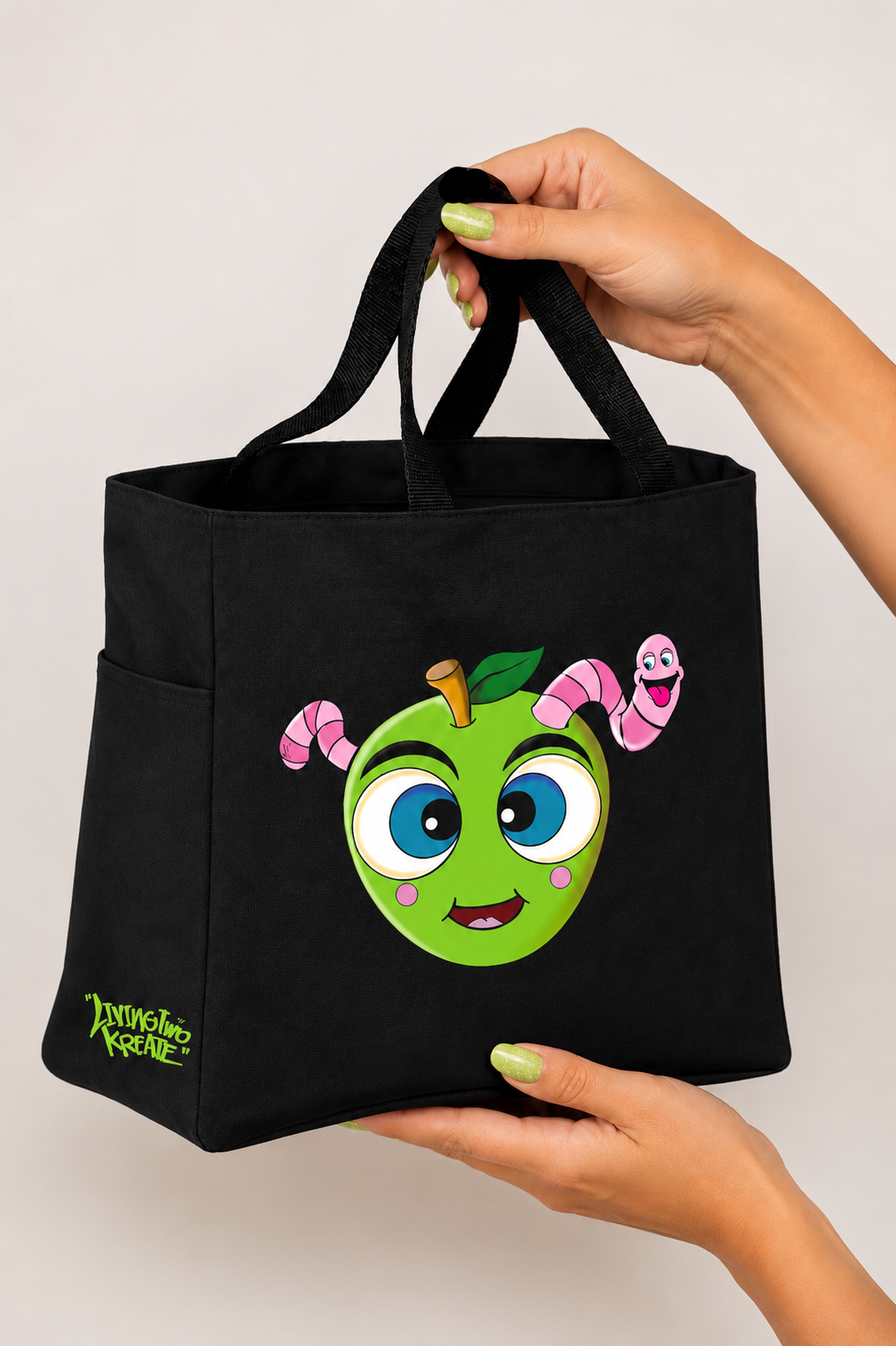 Livingtwokreate Essential tote 🛍️🍏🐛